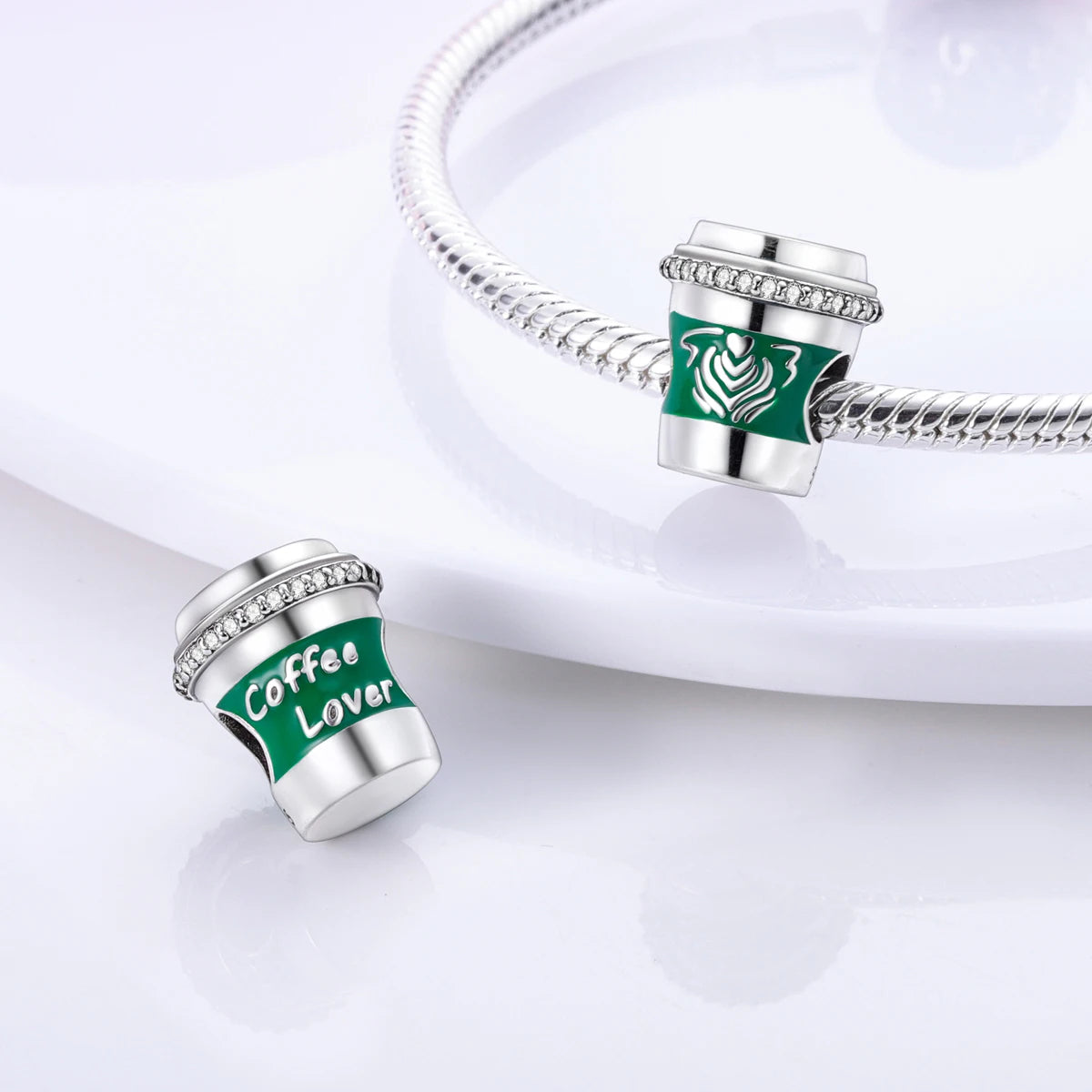 Coffee Cup Charms 925 Silver Beads For Woman Fit Original Bracelet Making Fashion Jewelry - Lootquake