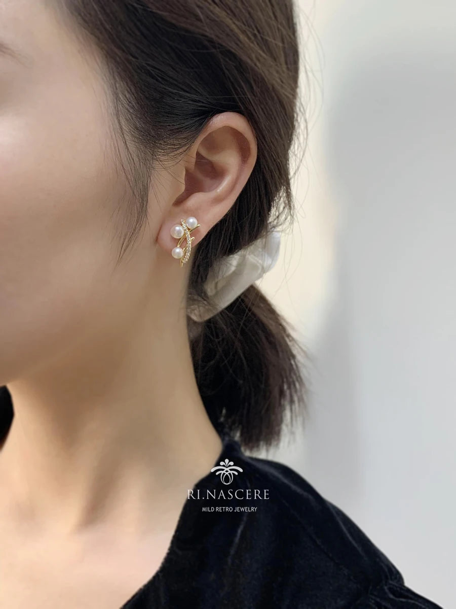 Fashion Real 925 Sterling Silver Earrings,Natural Freshwater Multi Pearl Earrings For Women Wedding Gift - Lootquake