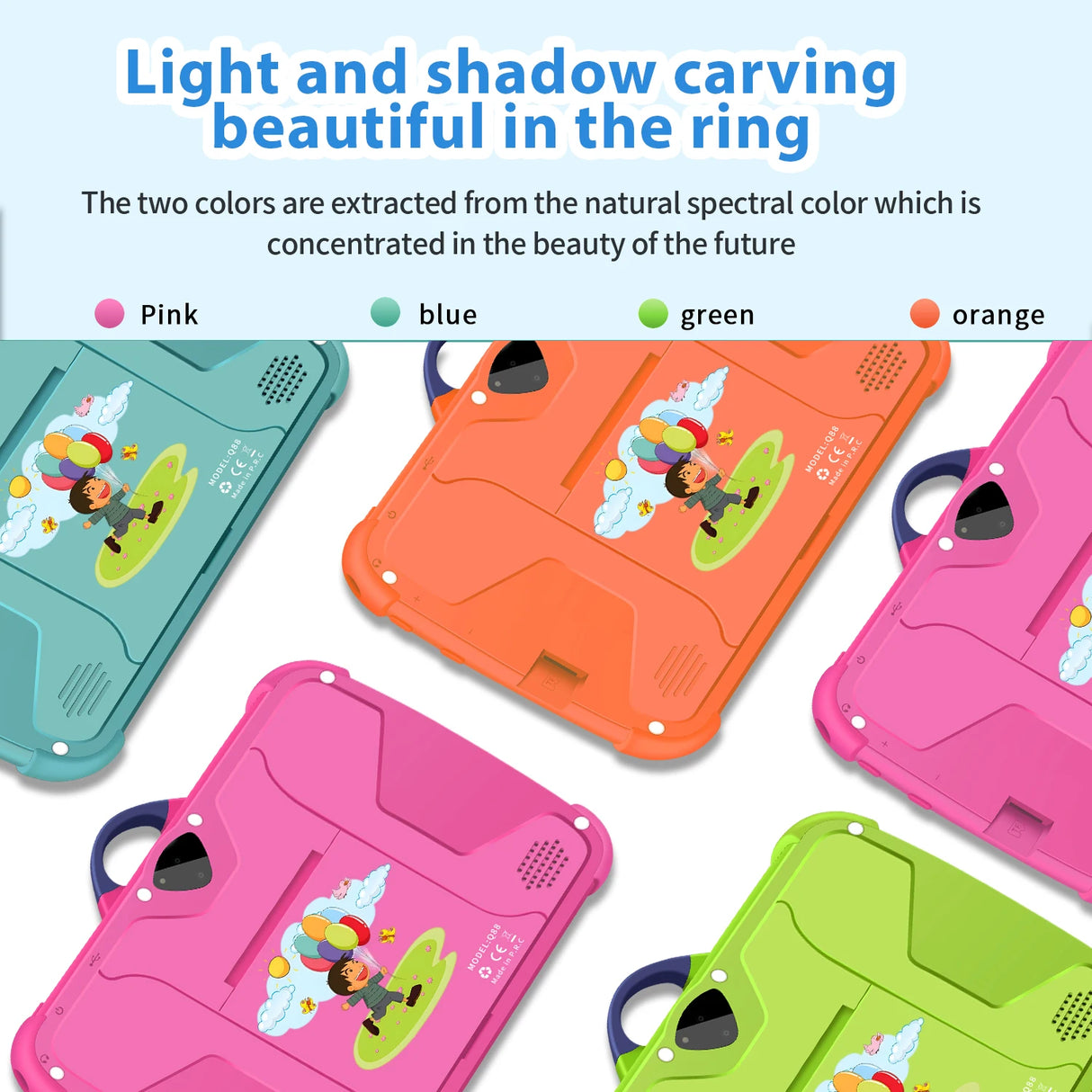 Tableta 5G WiFi de 7 pulgadas para niños, nueva tableta educativa de aprendizaje, cuatro núcleos, 4 GB de RAM, 64 GB de ROM, cámaras duales, Android 13, 2025