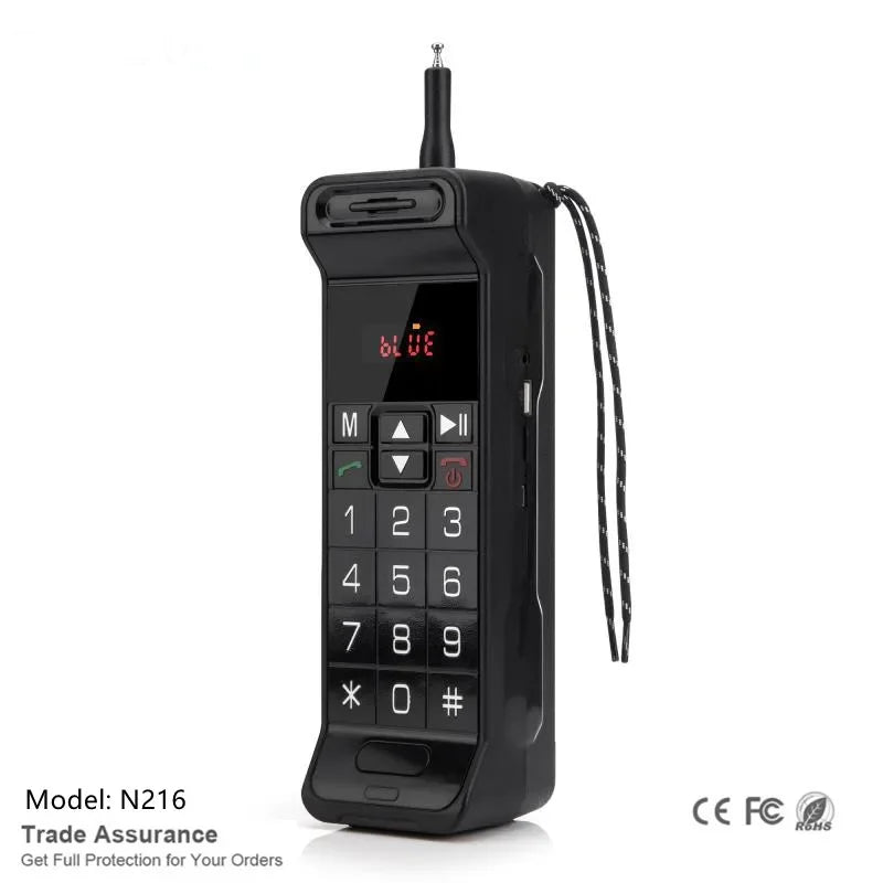 Altavoz Bluetooth con diseño clásico para teléfono móvil, altavoz portátil retro para teléfono celular, altavoz Bluetooth inalámbrico para teléfono celular para exteriores.