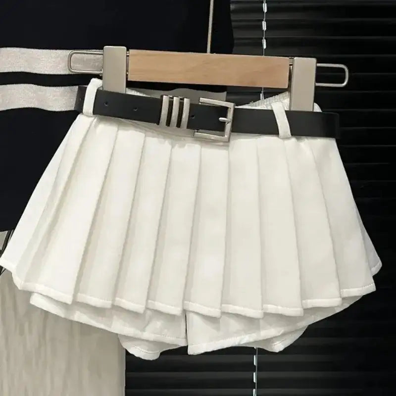 Baby Girls Knitted Polo Shirt Summer Set Latest Children's Western style Tank Top Fashionable Pleated Skirt Two Piece Set - Lootquake