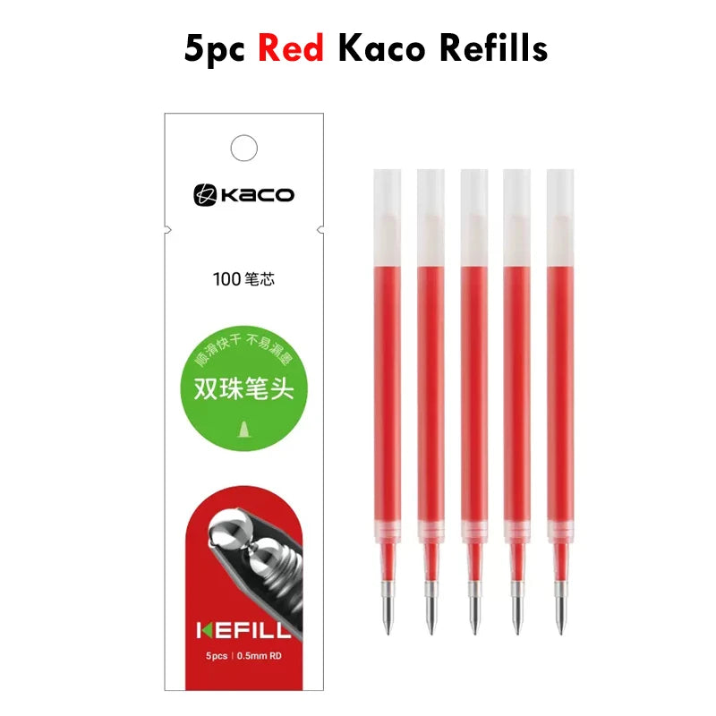 Juegos de bolígrafos de gel KACO, útiles escolares y de oficina para niños, de 0,5 mm de alta capacidad, con forma de corazón o signo del zodiaco, artículos de escritura, regalos de amor, artículos bonitos.