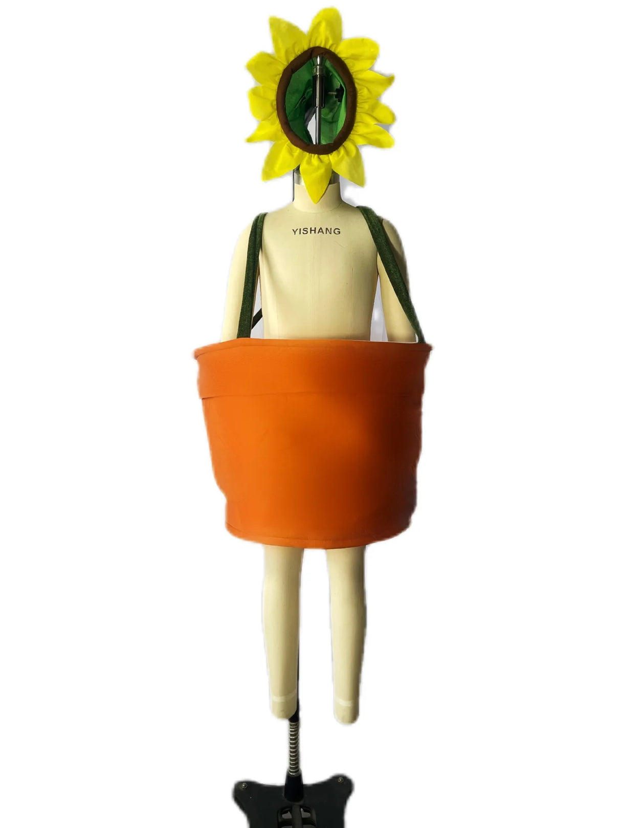 Halloween Flower Pot Costume Sunflower Costume with Headpiece for Adults Kids Cosplay Women Garden Theme Party Sunflower