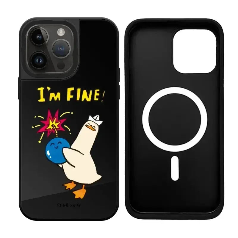 Sick of Everything Duck Mirror Surface MagSafe Phone Case