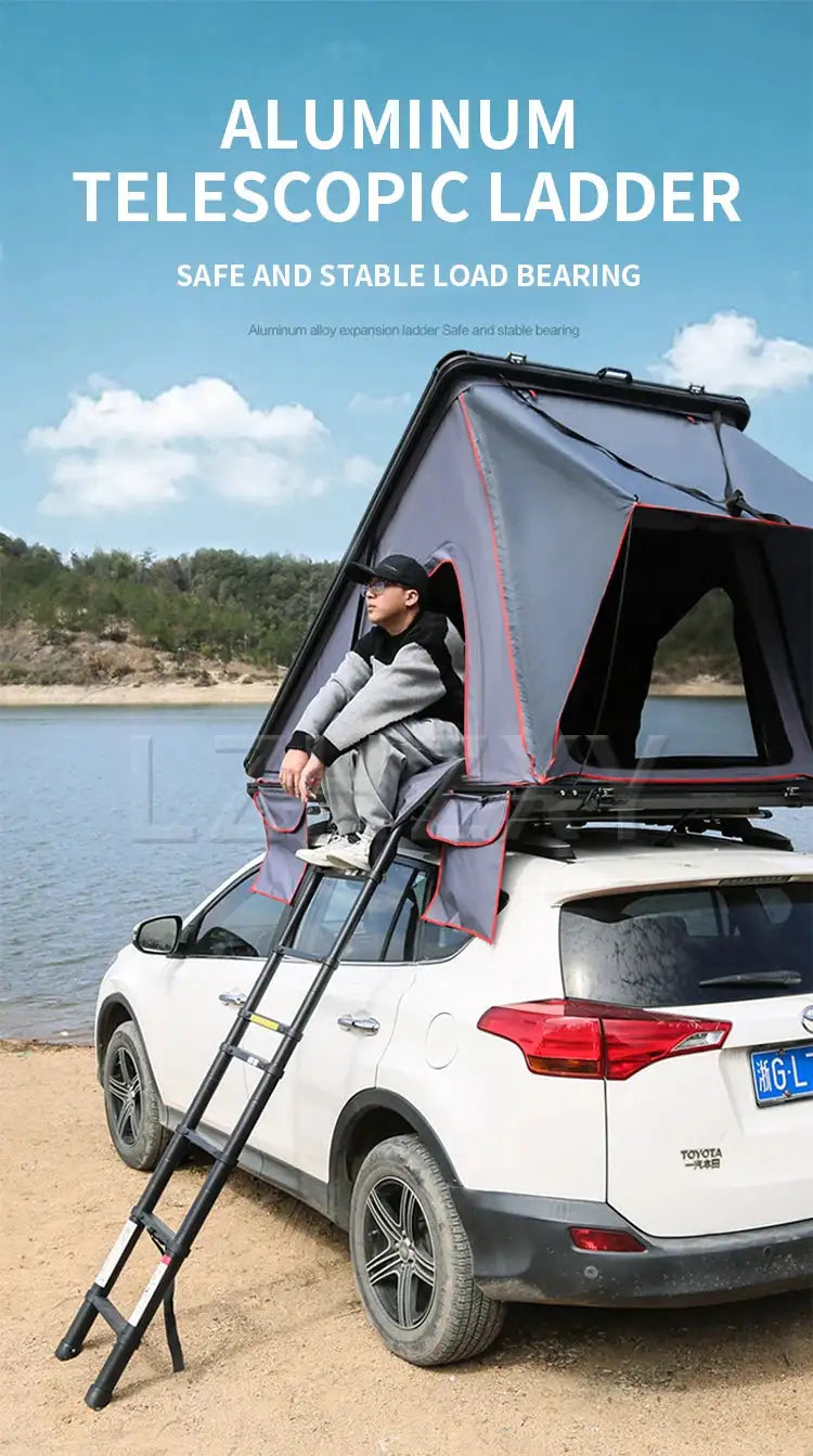 Hot Selling Cheap Traveling Waterproof Hard Shell Camp Outdoor Car Roof Top Tent with Aluminum Frame - Lootquake