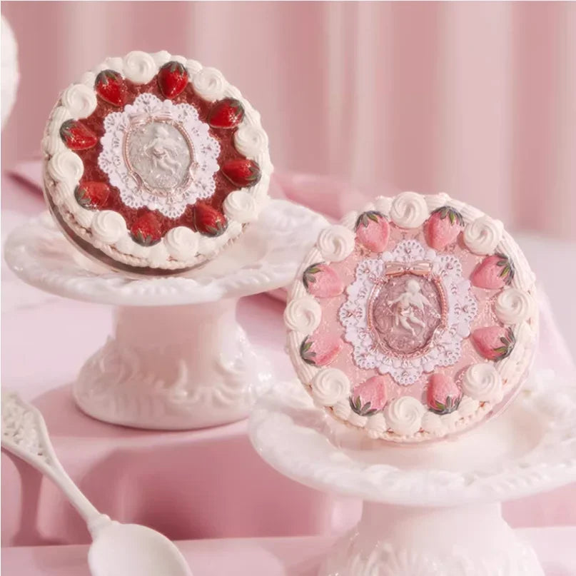 Flower Knows Strawberry Cupid Collection Pressed Powder Mineral Makeup Powder Foundation With Concealer & Finishing Vegan