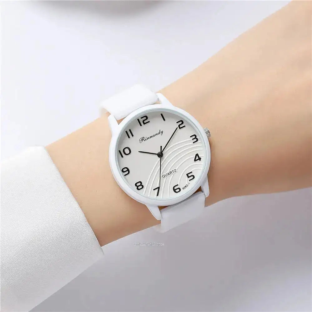 Fashion Lady Hot Sales Watches Leisure Grey Digital Simple Women Quartz Watch Sports Silicone Strap Ladies Clock Wristwatches - Lootquake