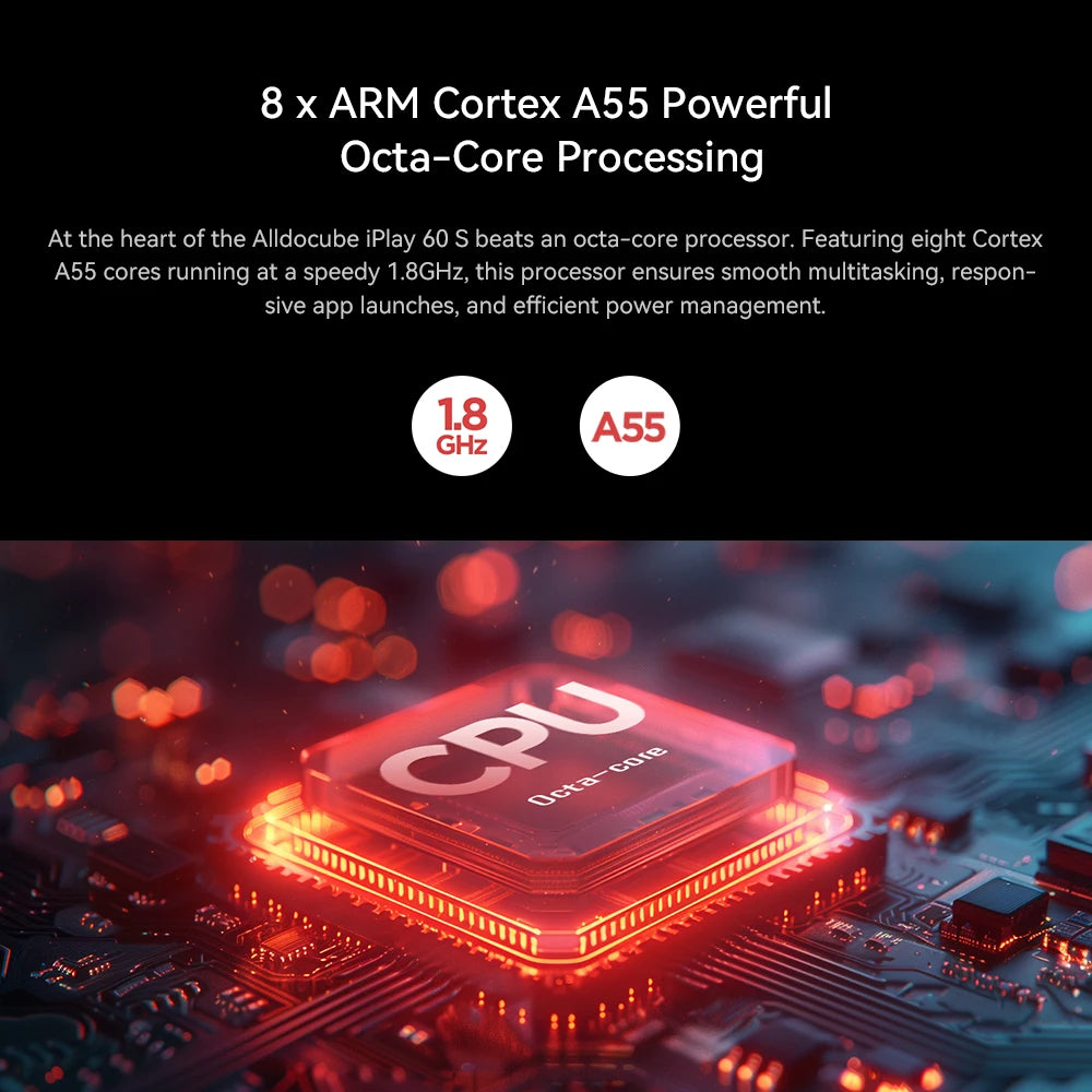 Alldocube iplay 60S 4G-LTE/WiFi Version 10.1" Tablet 4GB+8GB RAM 128GB ROM Android 14 OS 6200mAh Big Battery WiFi 6