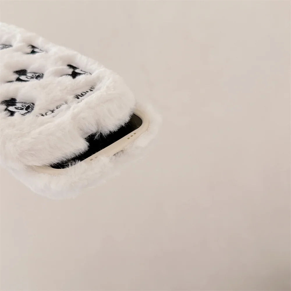 Funda para teléfono de peluche suave 3D de Disney Mickey Senior