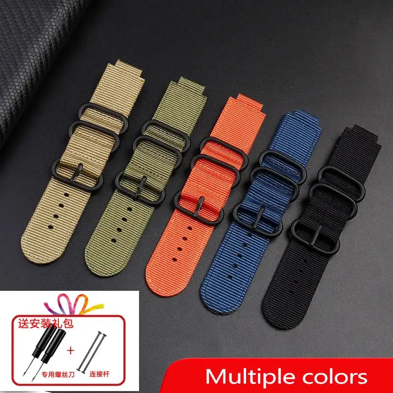 For TIMEX Tide Canvas Convex Strap Male Compass Bracelet T2N721 T2N720 TW2T76500 TW2T76300 Nylon Watchband 24*16MM Wristband - Lootquake