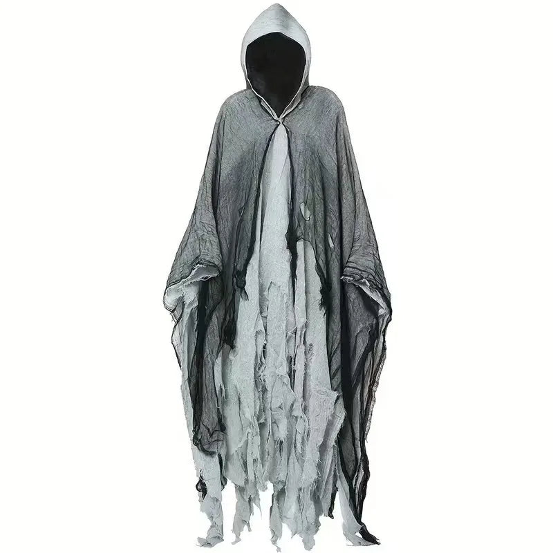 Halloween costume horror ghost clothes adult zombie cloak wizard robe wear secret room death dress up costume cloak