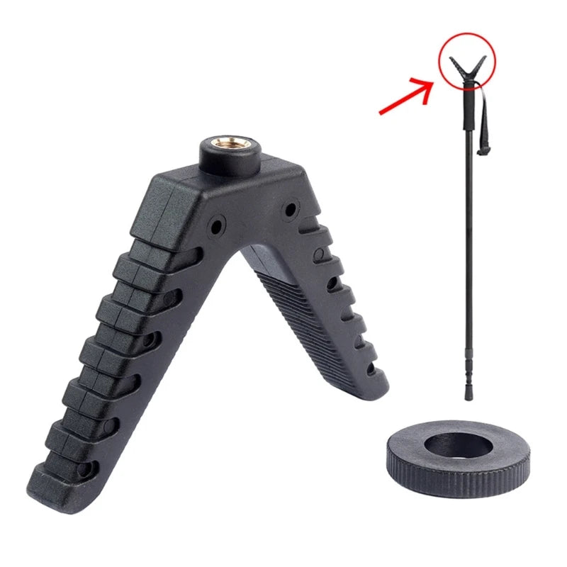 Trípodes para cámara con soporte de yugo táctico de alta resistencia para exteriores, bípodes para cámara de camping, soporte de plástico 69HD