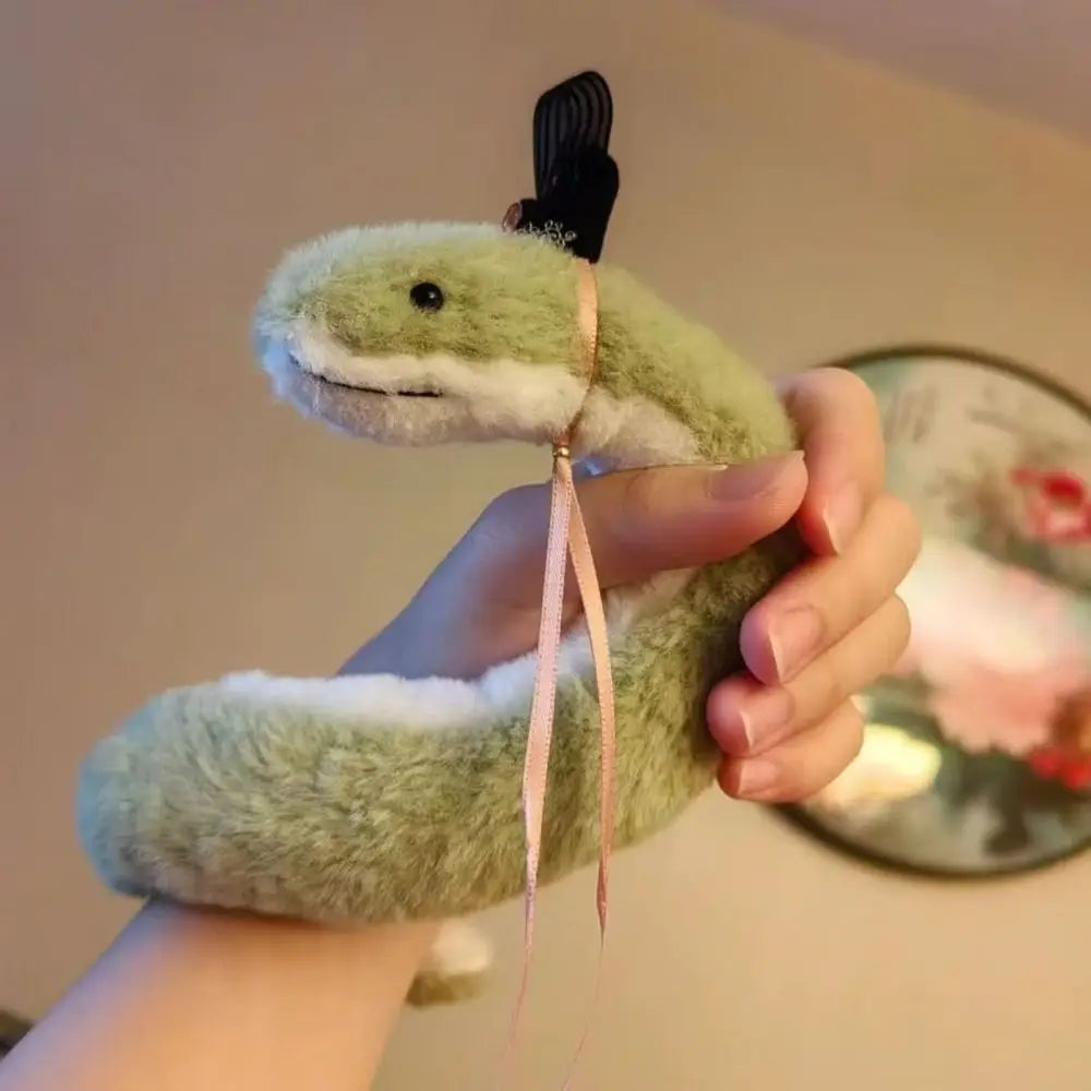 Year of The Snake Plush Toy Wrap Around Arm Little Snake Stuffed Plush Doll Comfort Kawaii Green Snake Animal Doll Children Gift - Lootquake