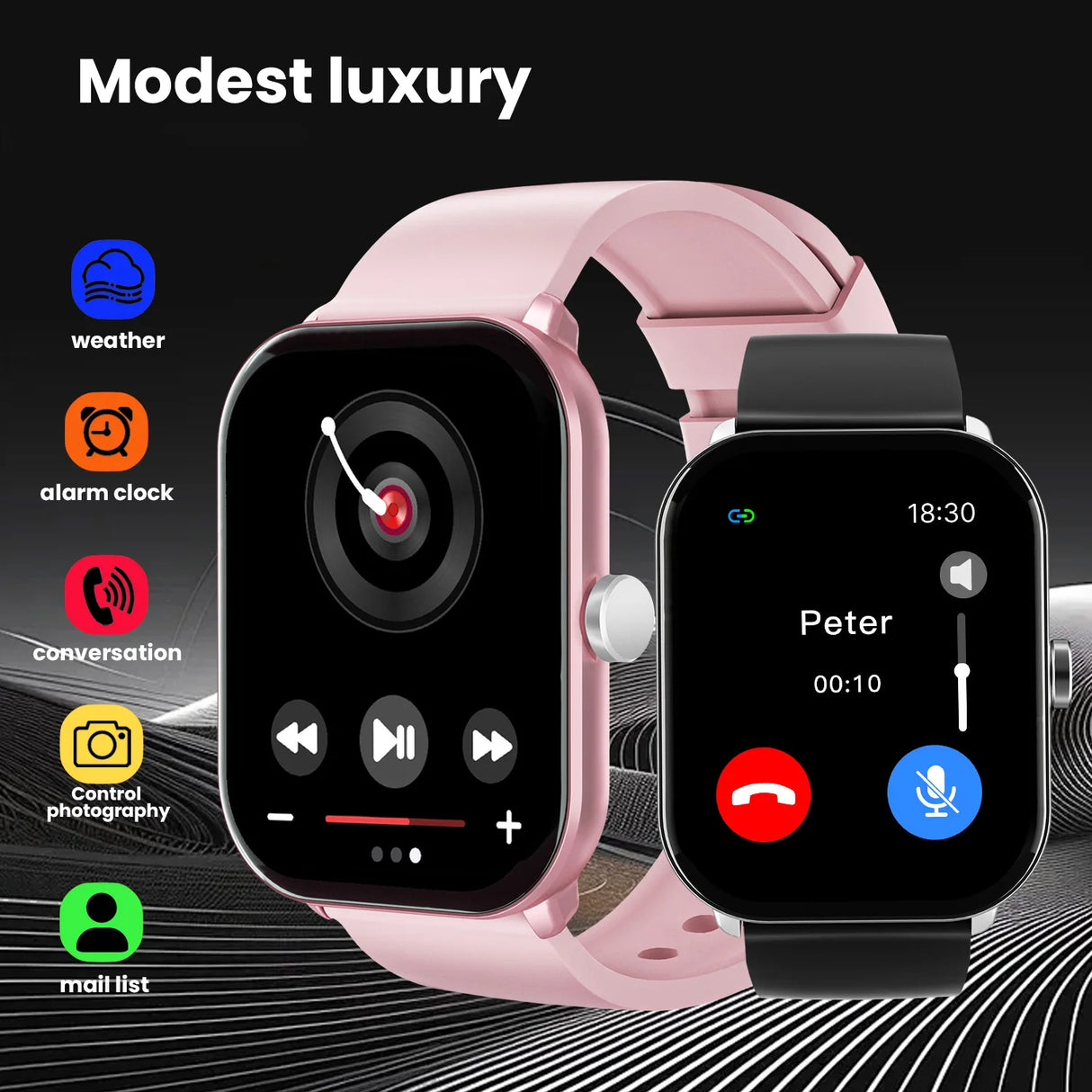 Reloj inteligente Xiaomi para hombre y mujer, pantalla grande de 2,01 pulgadas, resistente al agua, cámara, múltiples modos deportivos, llamadas Bluetooth