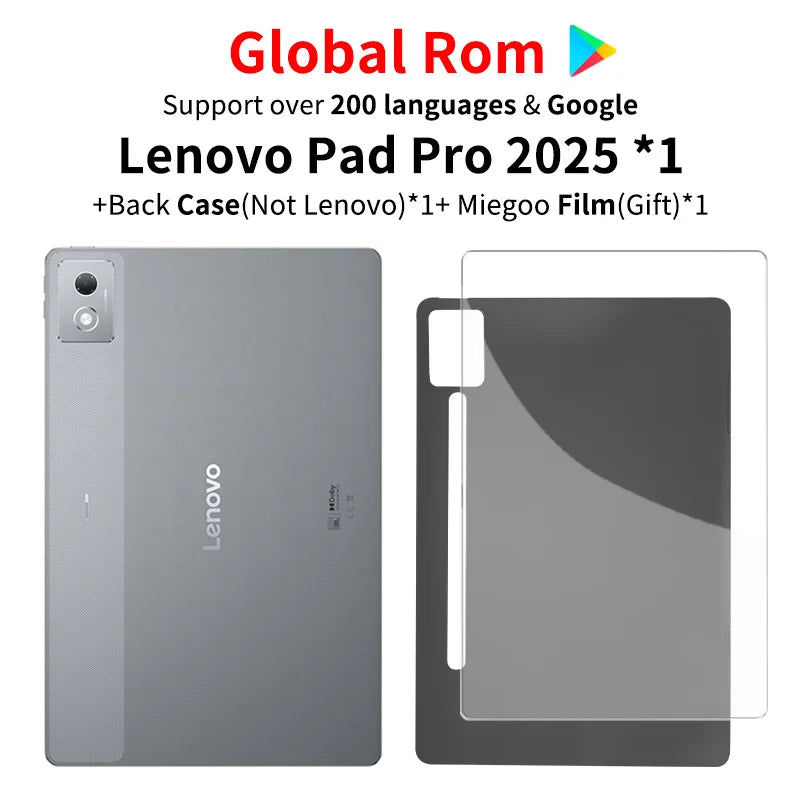 Tableta Lenovo Pad Pro 12.7 de segunda generación con ROM global (versión 2025), Android, pantalla LCD de 2944 x 1840, para videojuegos, oficina, aprendizaje y juegos.