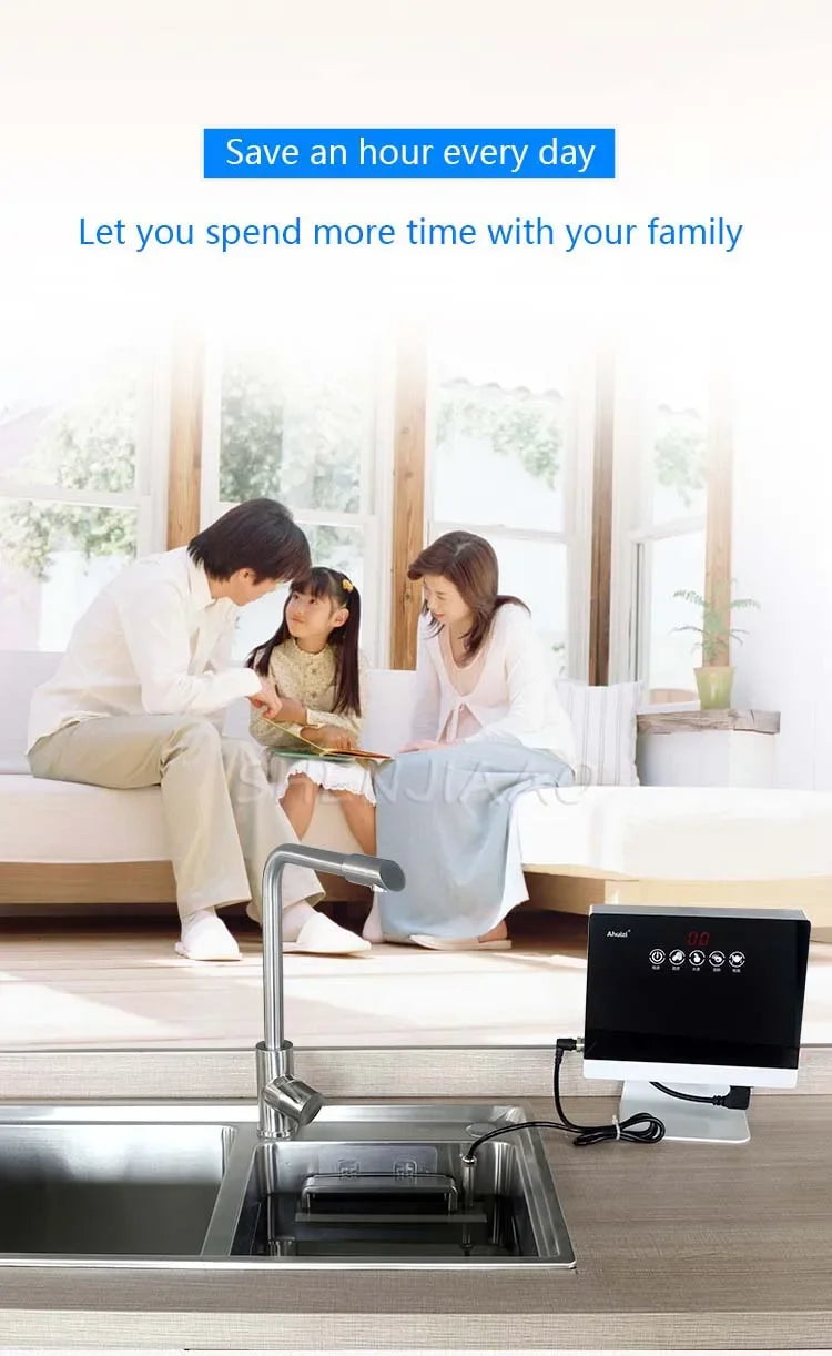 Lave-vaisselle à ultrasons automatique, portable, pour la maison, petit format, autonome, sans installation, pour la cuisine, 110 V/220 V