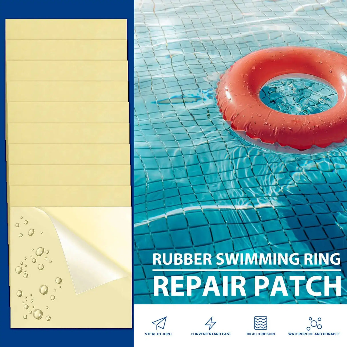 Iatable Pool Patch Repair Kit Air Mattress Patch Waterproof PVC Repair Hole Patch Sticker Tape For Tent Yoga Ball Kayak - Lootquake