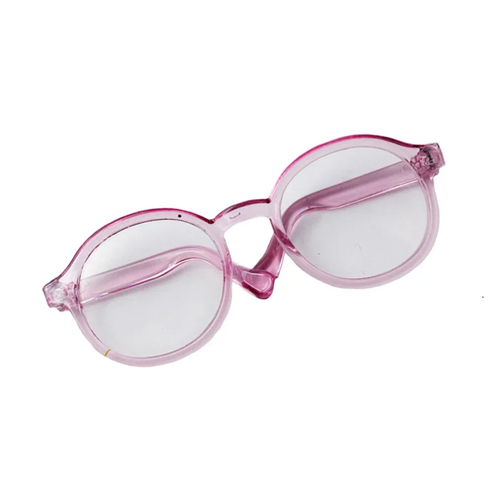 Labubu 6.5cm Transparent Plastic Glasses for 1/8 1/6 1/3 1/4 BJD for Labubu MSD SD Plush for EXO Doll Sunglasses