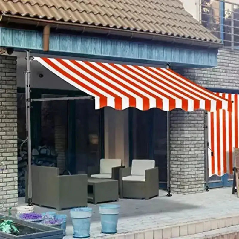 Toldos Resistentes a la lluvia y la nieve Resistentes a los rayos UV Toldo plegable y telescópico Carpa para exteriores Jardín Balcón Techo Patio Sombrilla