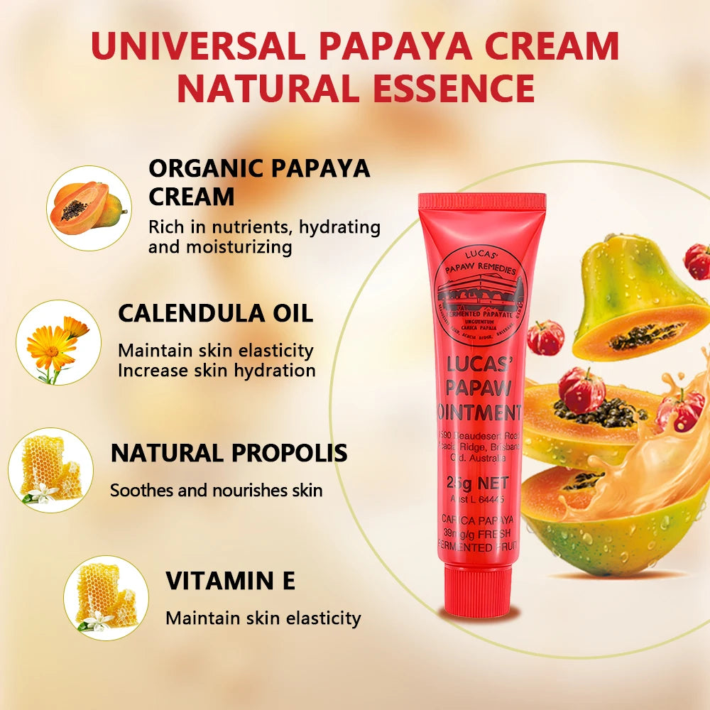 Face Care Lucas Papaw Ointment Balm Lipstick Moisturizing Anti Drying Multifunctional Hydrating Universal Cream Lip Balm Oil 25g