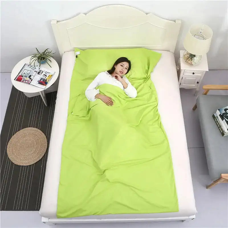 Breathable Portable Sleeping Bag Liner Sleeping Bag Tourism Mat Camping Outdoor Sleeping Bag Set Hotel Room Liner Anti-dirty - Lootquake