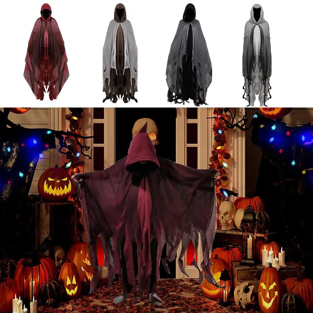Halloween Cape Unisex Halloween Ghost Dementors Cosplay Costume Horror Dress Up Cape Halloween Horror Costume Cloaks Props
