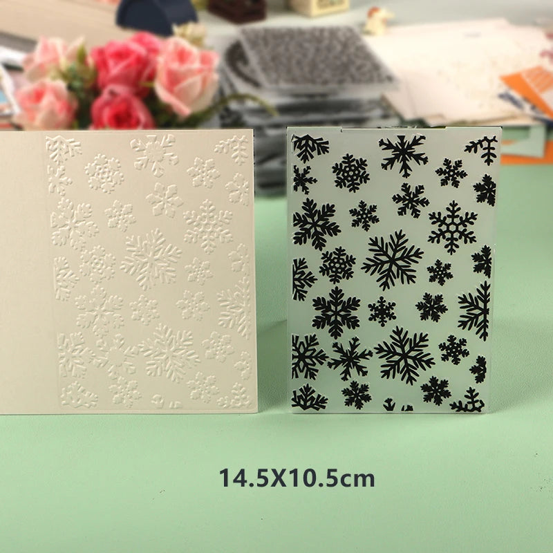 DUOFEN Crafts plastic embossing folder collection 2 paper embossing flower mold Christmas Birthday Easter day wedding - Lootquake