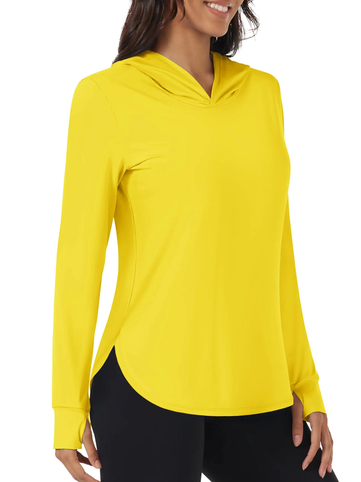 Camisetas de manga larga con capucha y protección solar UV TACVASEN UPF 80+ de secado rápido