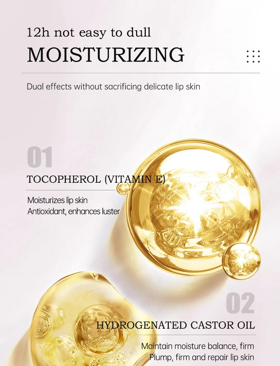 Fine Glitter Lipstick, Quicksand Gold Lipstick Non-sticky Non-fading Lipstick Pearlescent Long-lasting Silky Mermaid Lipstick