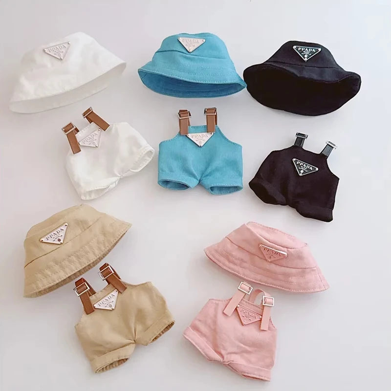 Vêtements de poupée populaires Labubus DIY pour poupée de 17 cm, chapeau, vêtements, accessoires de poupée, jeu de fête assis