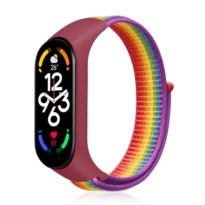 Nylon loop For Xiaomi Mi Band 7-7 nfc smartwatch Wristband Sports Miband7 Correa Replacement Bracelet smart band 7 6 5 3 4 Strap - Lootquake