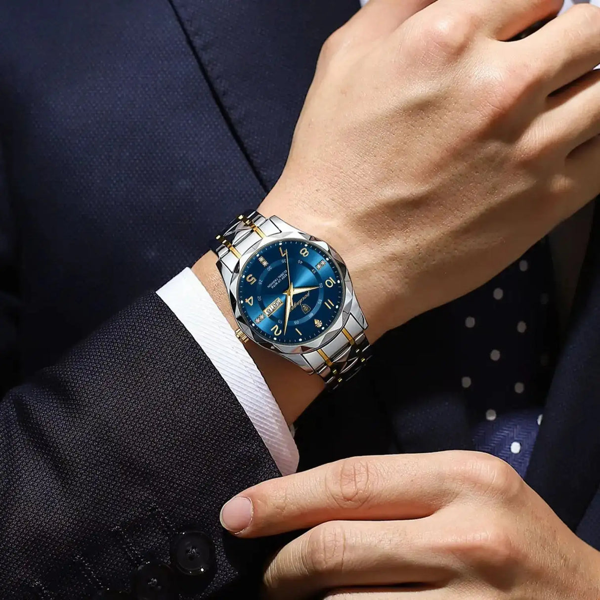 POEDAGAR Luxury Business Men's Wristwatch Stainless Steel Date Week Man Watch Waterproof Luminous Fashion Quartz Watches For Men - Lootquake