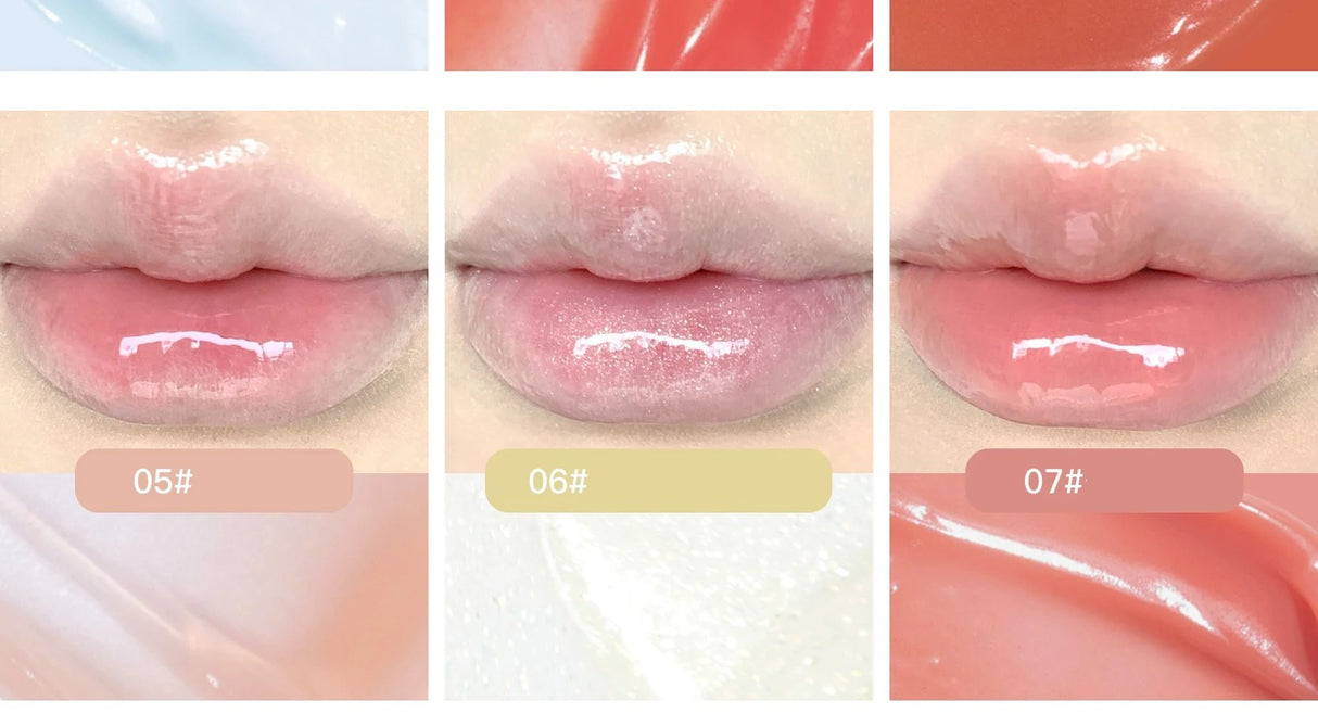 FLORTTE 10-Color Lip Palette Lip Gloss and Lipstick Glossy Moisturizing Pigmented Multifunctional Easy to Apply