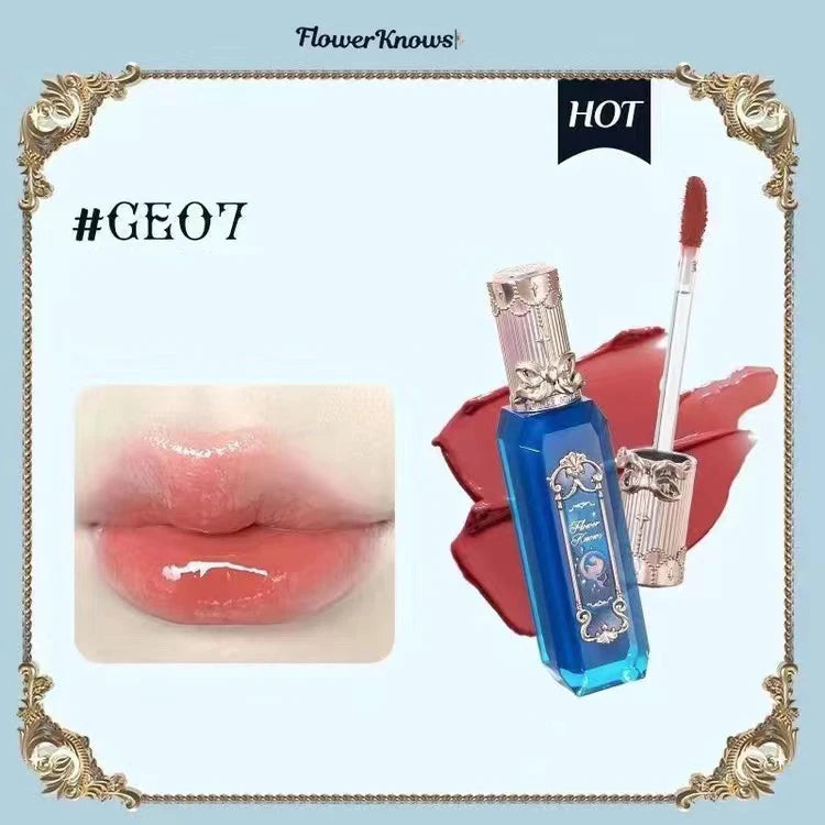 Rouge à lèvres Flower Knows Swan Ballet, brillant à lèvres effet miroir, hydratant et longue tenue, Nostickcup, nourrissant, 3,5 g