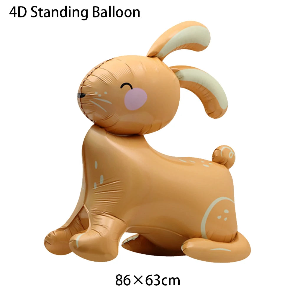 Easter Bunny Inflatables Balloon Decorations Standing Carrot Balloons Cute Carrot Rabbit Happy Easter Party Birthday Decorations - Lootquake