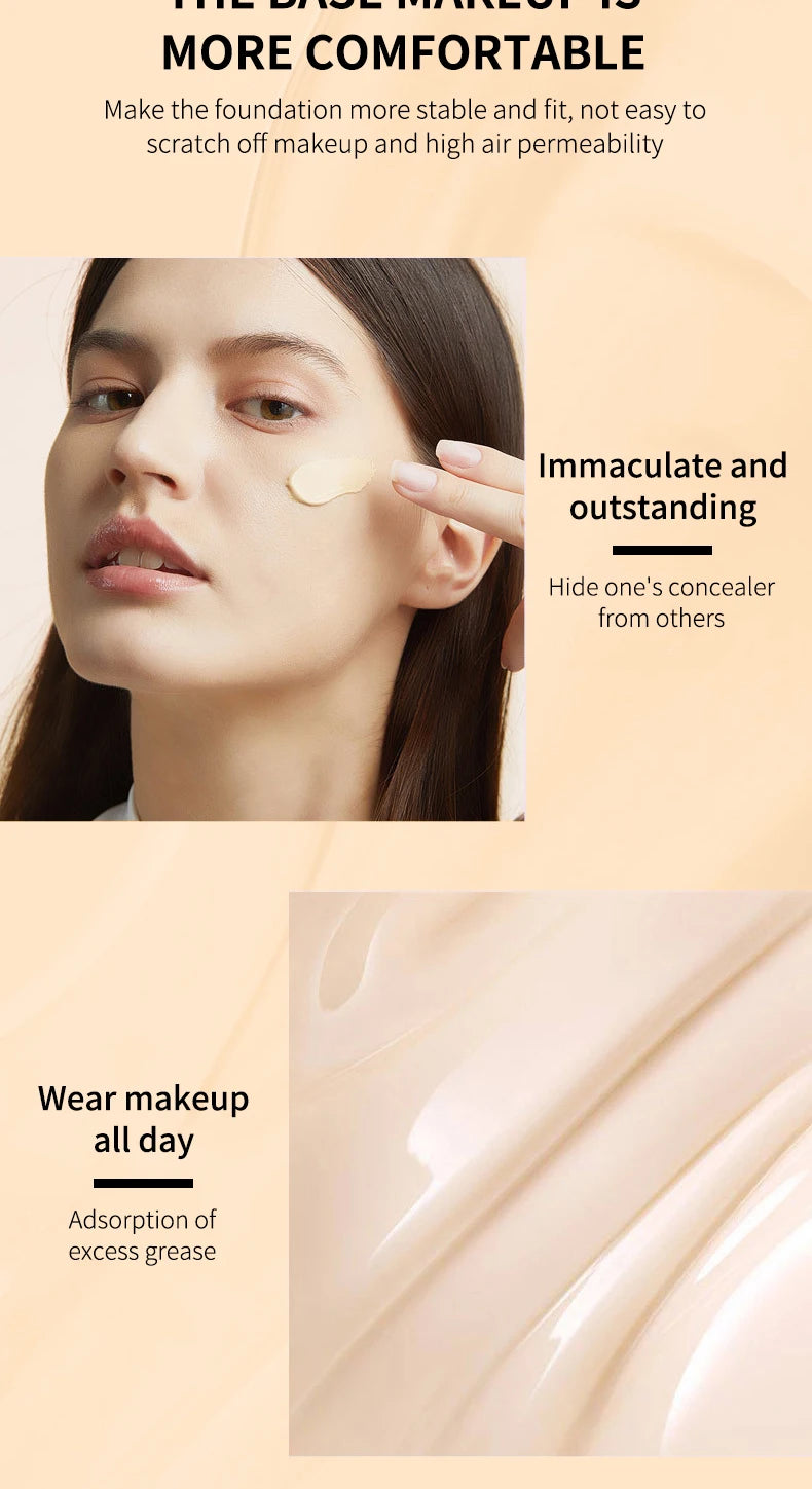 Ocheal 30 g CC Cream Foundation Corrector a prueba de agua Hidratante Protector solar Líquido FPS 50+ Prebase de maquillaje iluminadora de larga duración