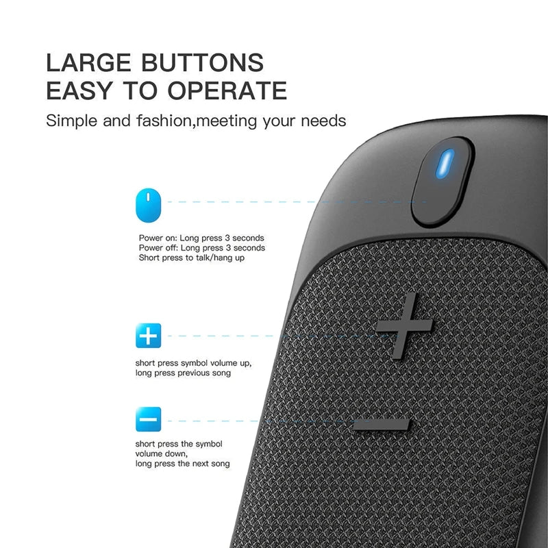 Altavoz Bluetooth portátil para exteriores, altavoz portátil de llamadas Bluetooth con soporte magnético para ciclismo, senderismo y correr.