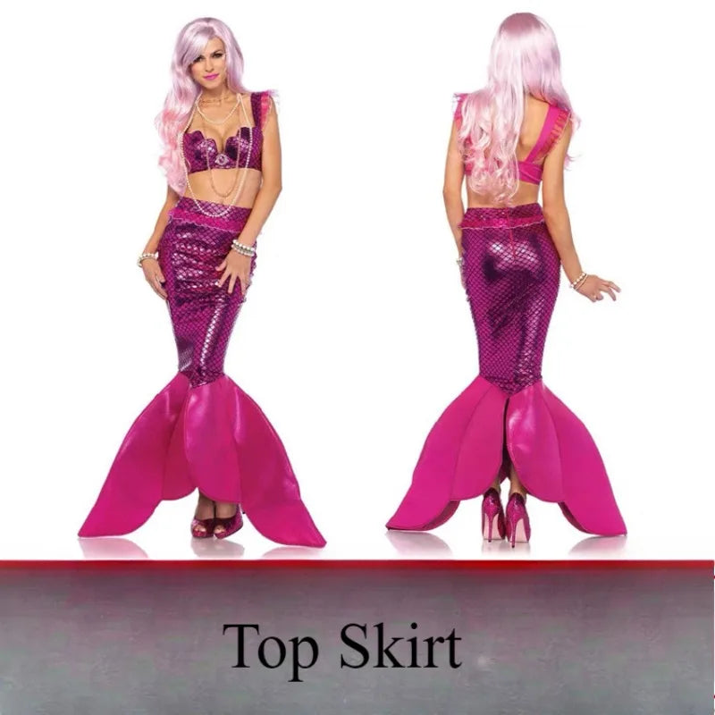 Halloween Cosplay Withch Mermaid Dress Sexy Princess Gothic Costume Fantasy Wizard Evening Outfits for Woman Carnival Party