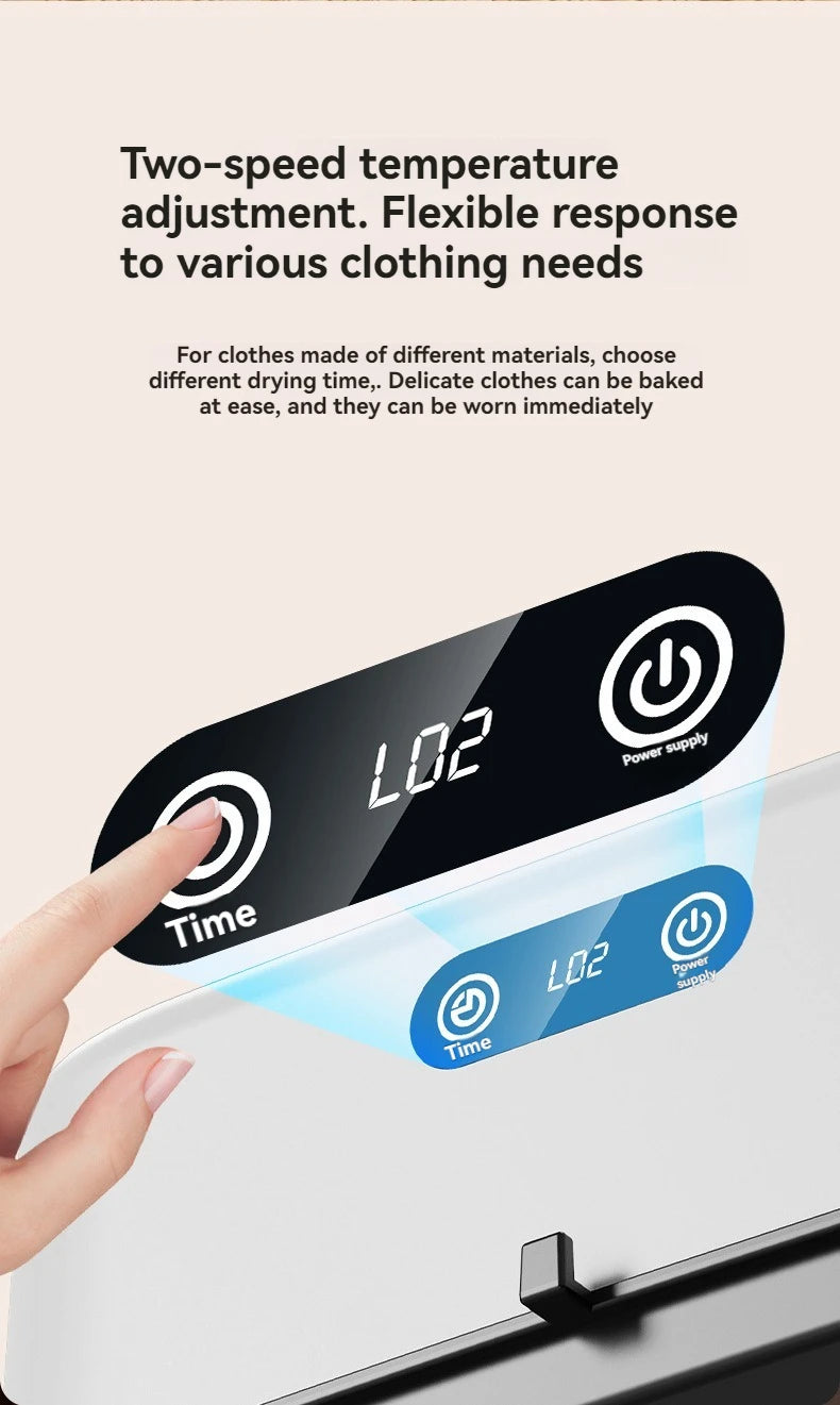 Mini sèche-linge portable pliable et électrique, intelligent, à séchage rapide et minuté, avec sac de séchage, compact et de voyage