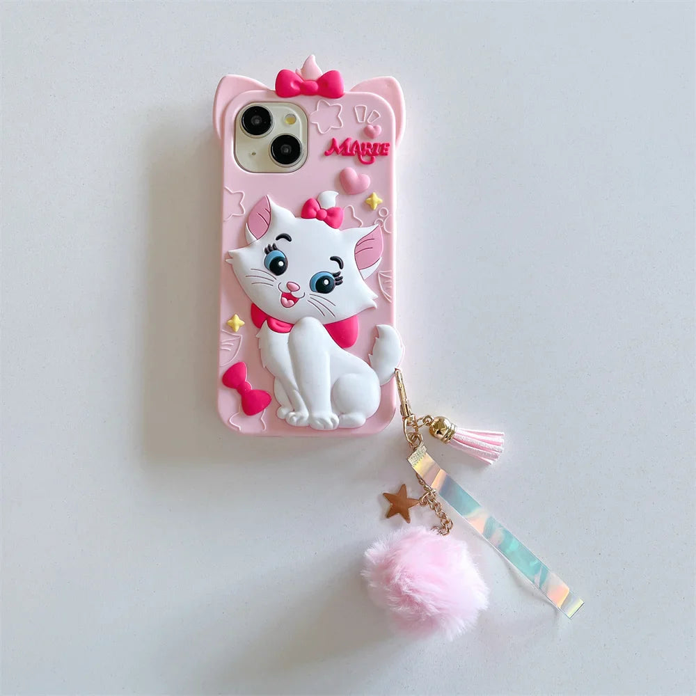 Funda para teléfono de moda con la caricatura de Disney Marie