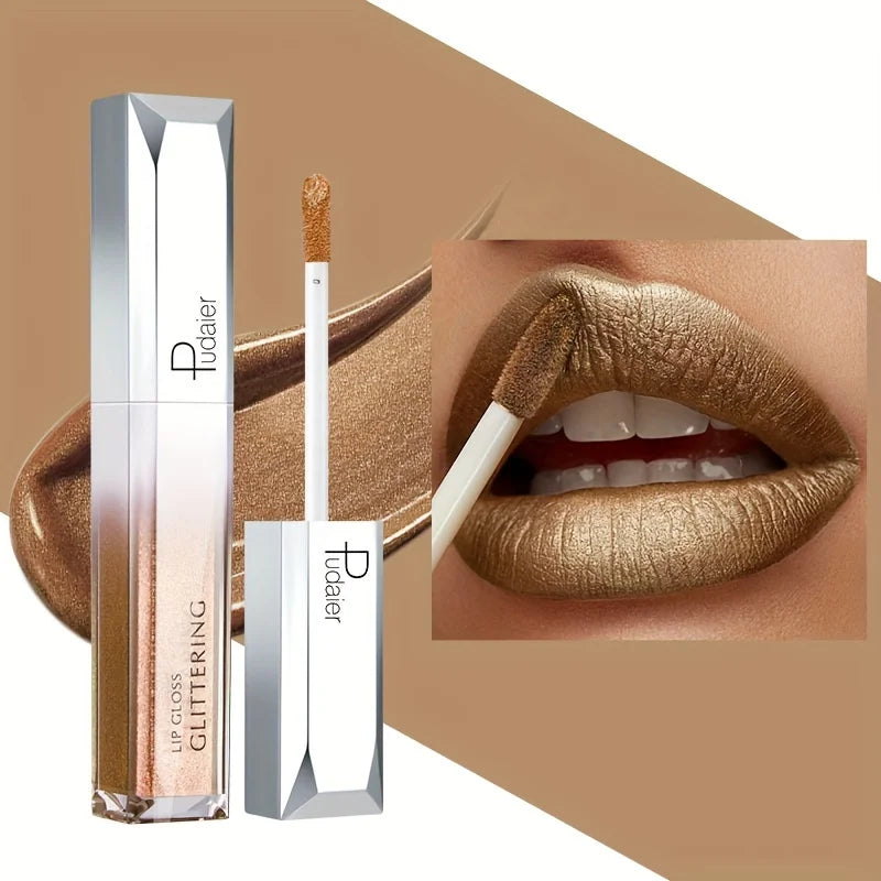 Rouge à lèvres luxueux Golden Bar : fini velours mat longue tenue avec brillant à lèvres antiadhésif résistant à la lumière et à l'eau