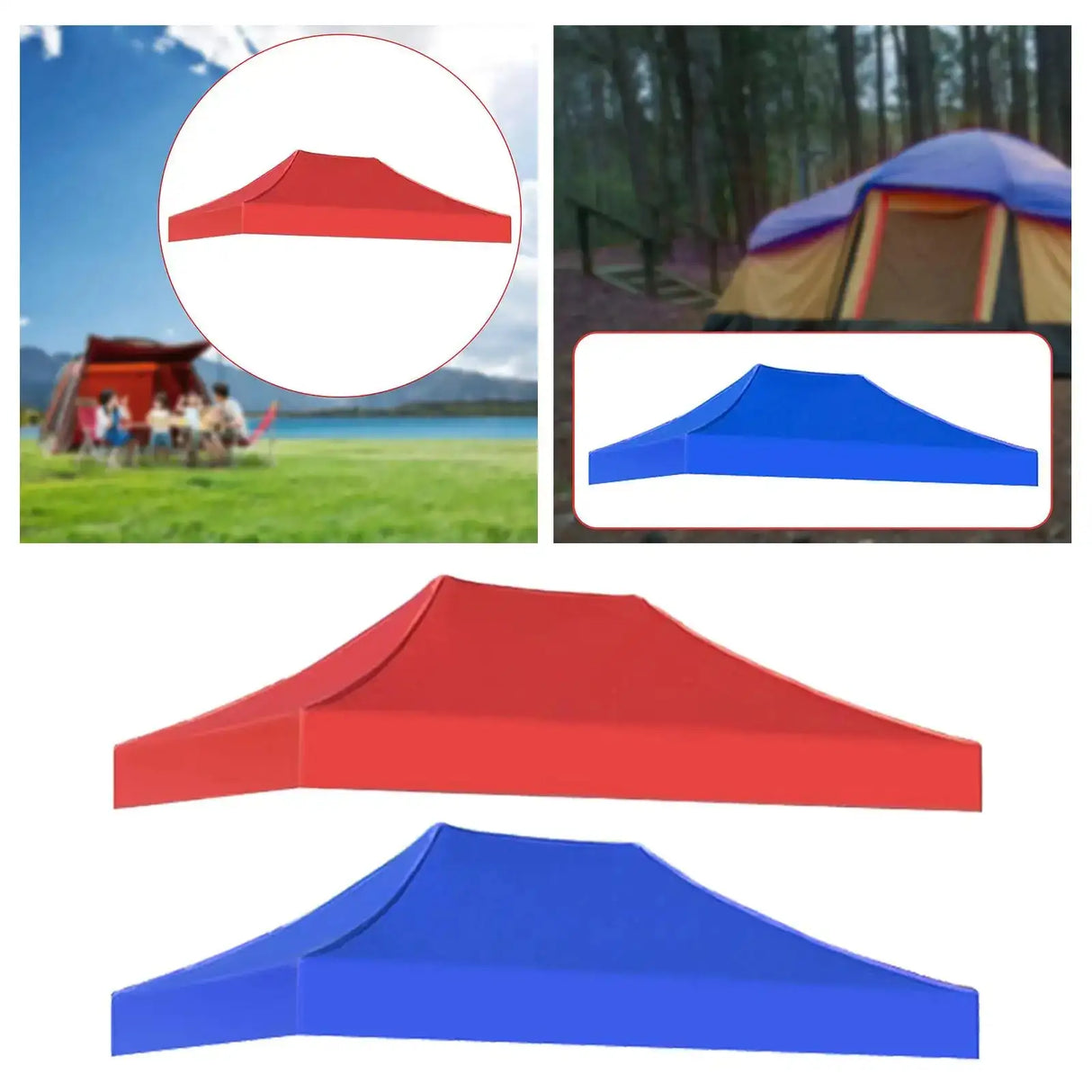 Canopy Top Cover Sunshade Tent Cover Replacement Rainproof 3x2M Gazebo Roof Canopy Tent Top for Canopy Camping Beach Patio - Lootquake