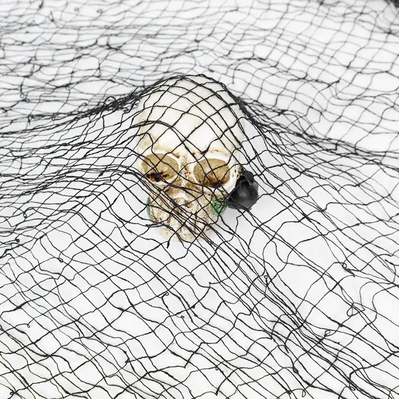 2M/4M Halloween Decorations Black Creepy Gauze Cloth Window Table Door Net Spooky Fancy Dress Party Haunted House Wall DIY Decor