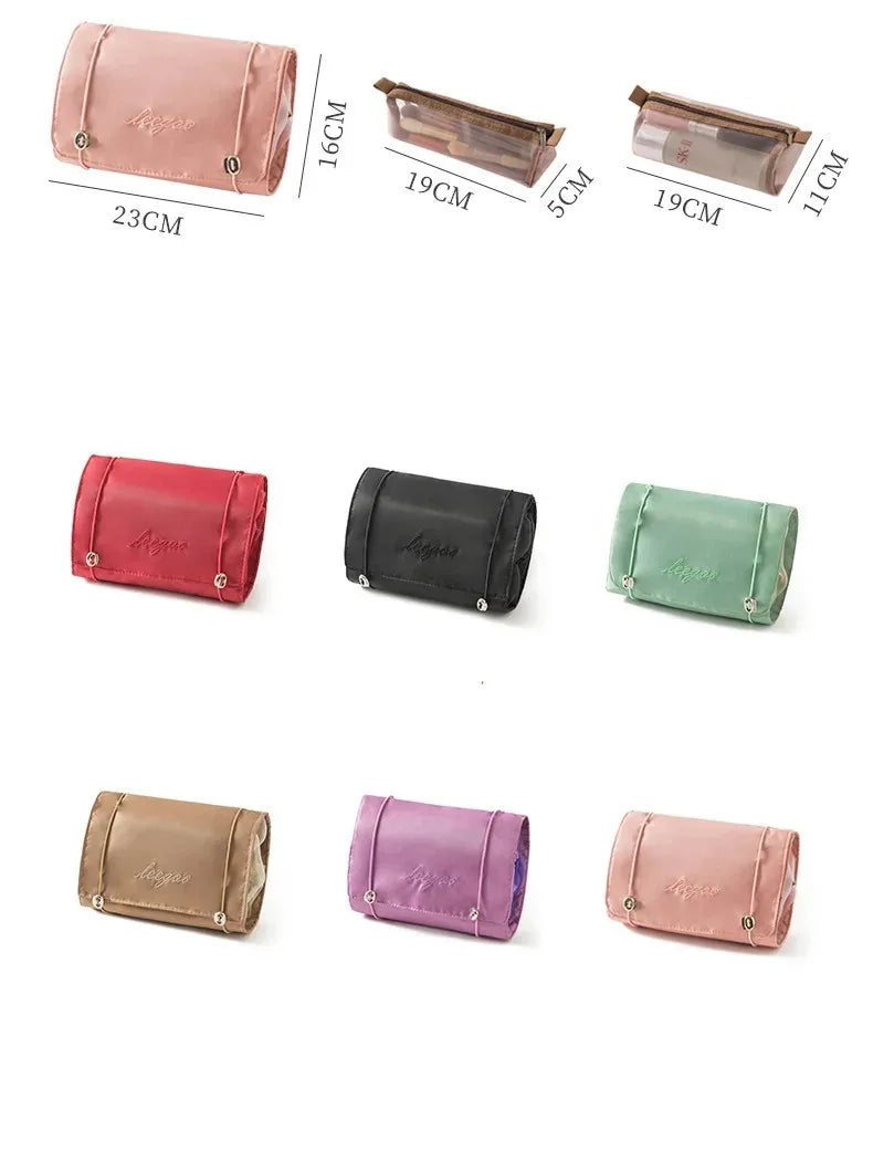 Detachable Cosmetic Bag Portable Large Capacity 4 in 1 Makeup Bags Portable Folding Travel Cosmetics Storage Toiletry Bag