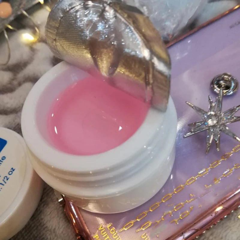 15Ml Nail Extension 3 colors Poly UV Gel,Transparent/ Pink/White Gel For DIY Nail Art,Multi-function UV Gel Nail Art Tools 1&