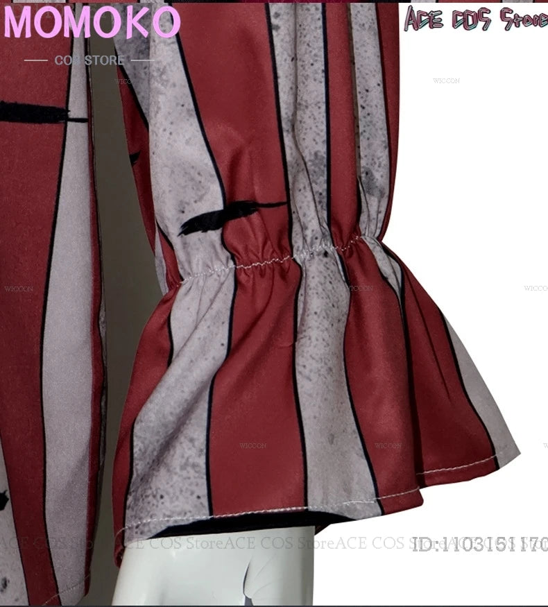 Halloween Horror Scary Clown Nightmere Party Creepy Killer Clown Cosplay Costume Red Wig Party Carnival Women Masquerade Outfit