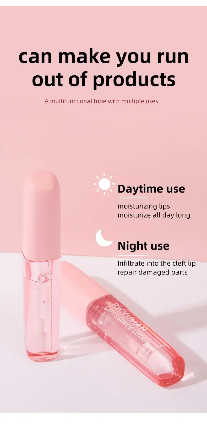 Bálsamo labial hidratante voluminizador, aceite labial original, brillo labial, cuidado de los labios, beneficio para los labios, aceite exfoliante rosa voluminizador.