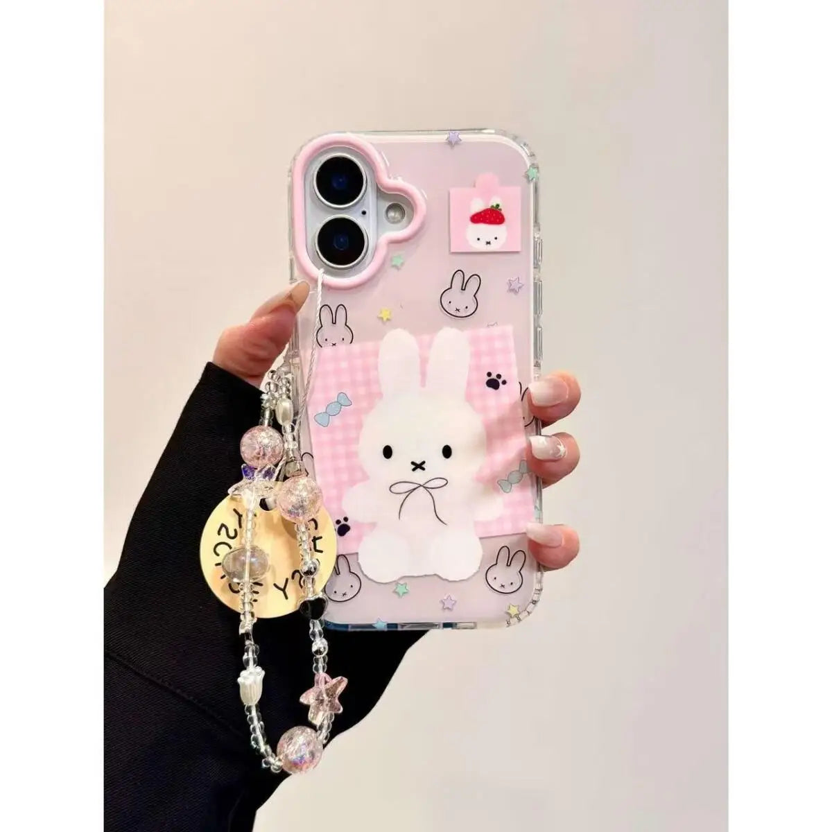 Miffy Kawaii Cartoon Mobile Phone Case Cute Anime Rabbit Pendant Phone Case Suitable For iPhone