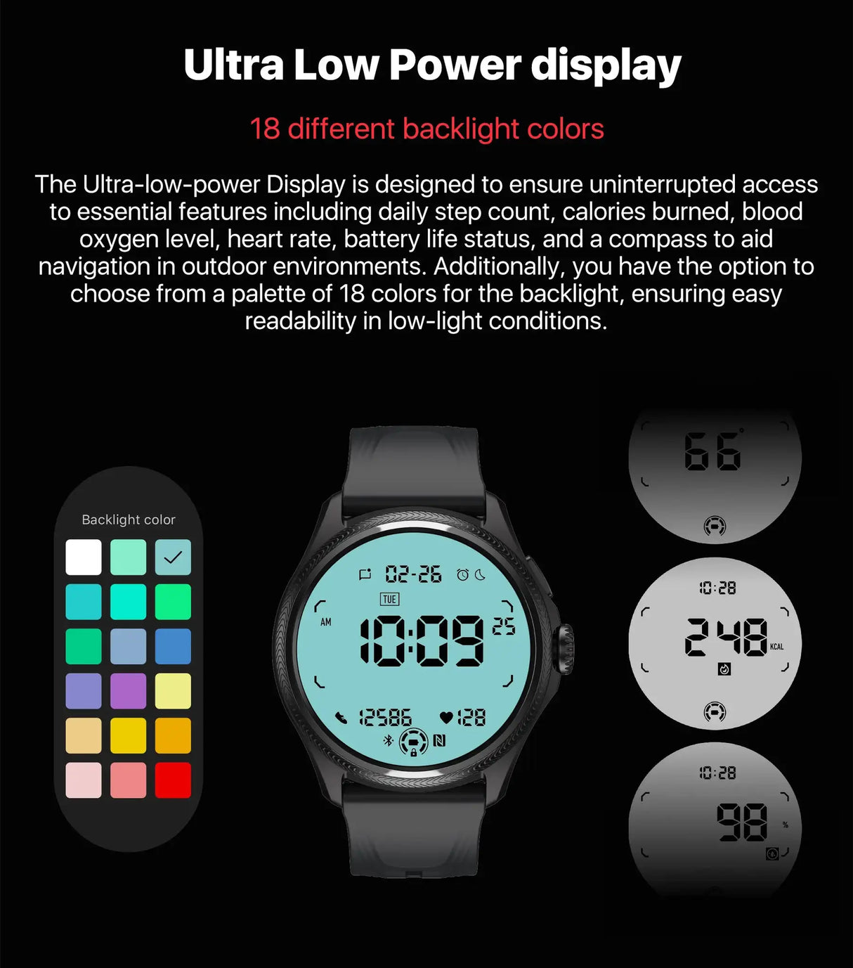 TicWatch Pro 5 Enduro Wear OS Smartwatch for Men 90Hrs Battery 110+ Workout Modes 7/24 Heart Rate Compass and Android Compatible - Lootquake