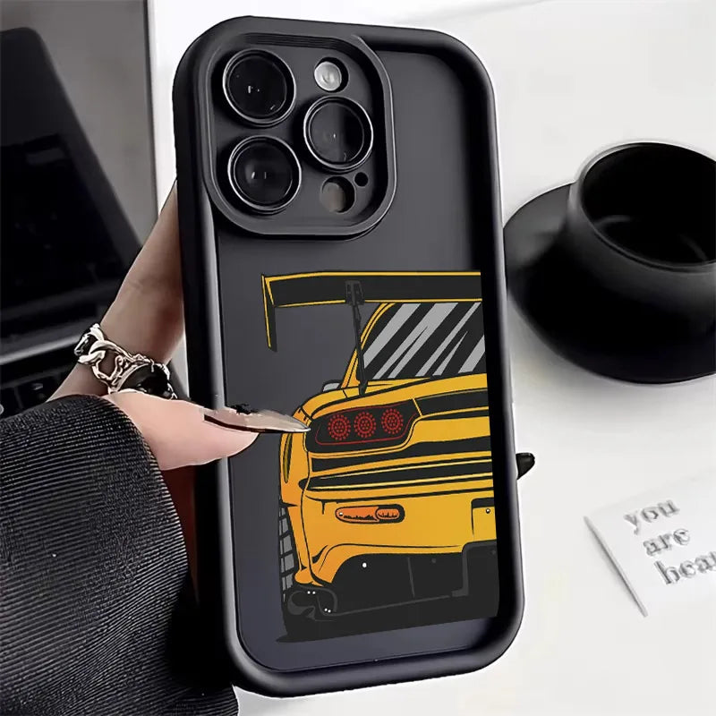 Funda para teléfono con diseño de coche masculino JDM de Tokio